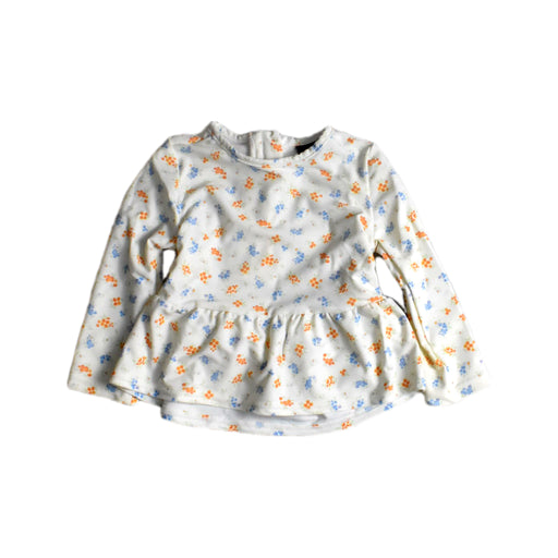 A White Long Sleeve Tops from Sergent Major in size 6-12M for girl. (Front View)