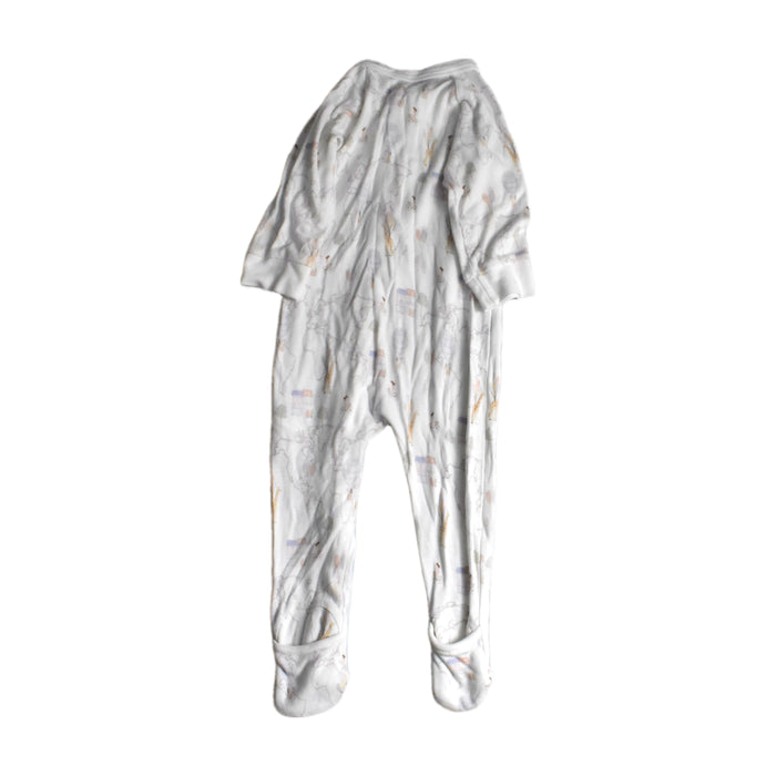 A White Onesies from Kays + Kins in size 6-12M for girl. (Back View)