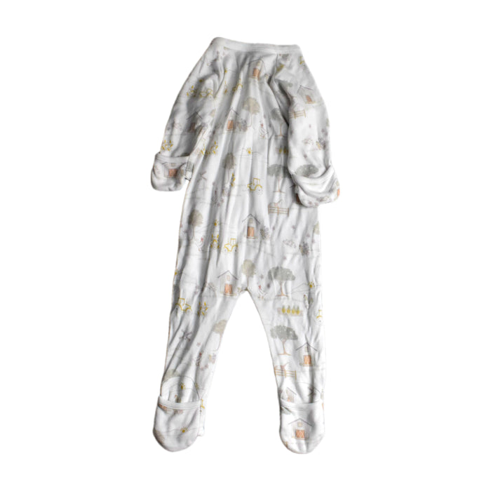 A White Onesies from Kays + Kins in size 3-6M for girl. (Back View)