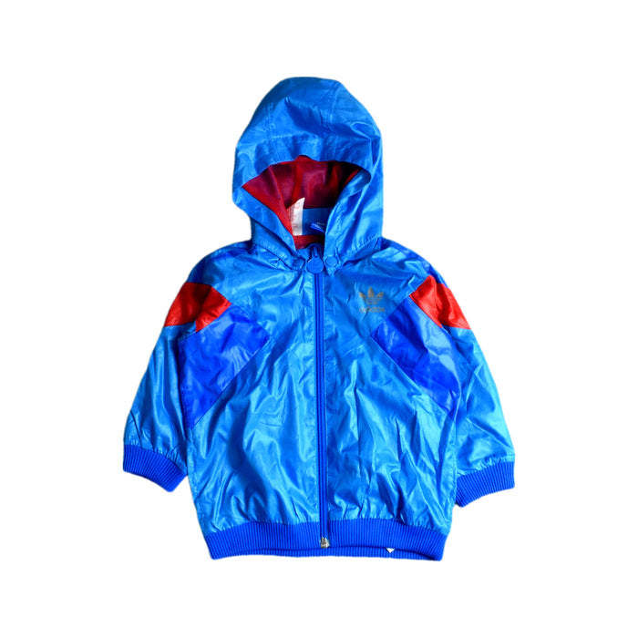 A Blue Lightweight Jackets from Adidas in size 6-12M for girl. (Front View)