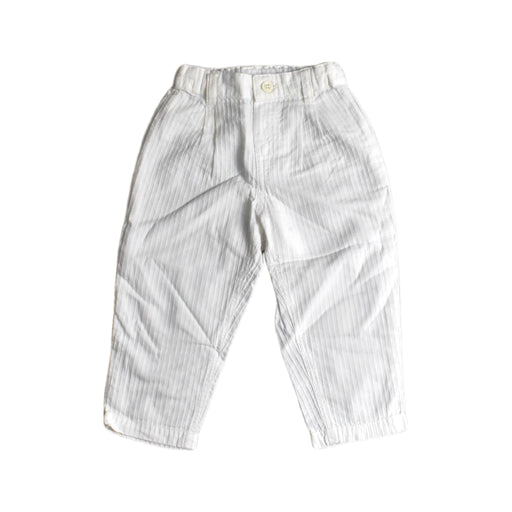A White Casual Pants from Petit Bateau in size 12-18M for girl. (Front View)