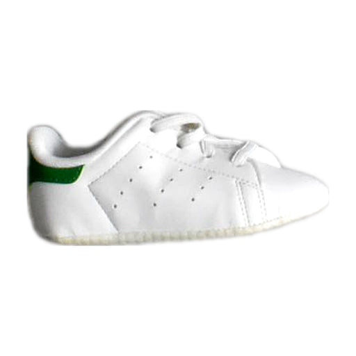 A White Sneakers from Adidas in size 12-18M for neutral. (Front View)