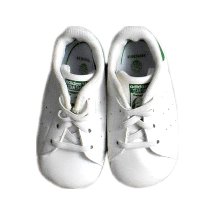 A White Sneakers from Adidas in size 12-18M for neutral. (Back View)