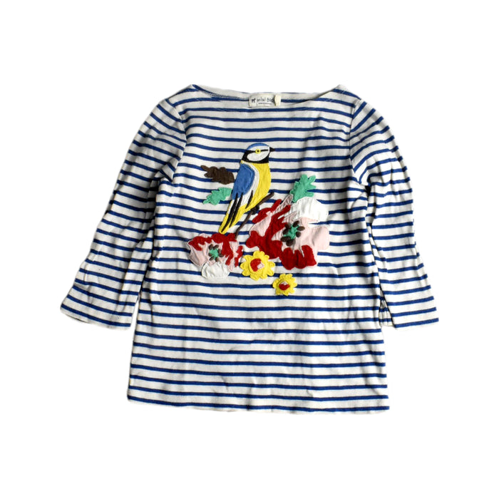 A Blue Long Sleeve Tops from Boden in size 5T for girl. (Front View)