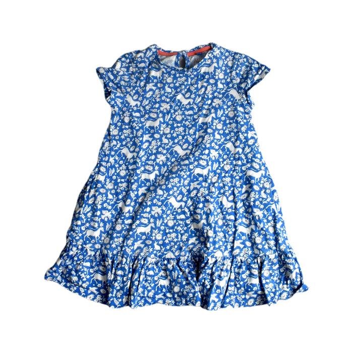 A Blue Short Sleeve Dresses from Boden in size 4T for girl. (Front View)