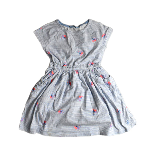 A Blue Short Sleeve Dresses from Joules in size 6T for girl. (Front View)