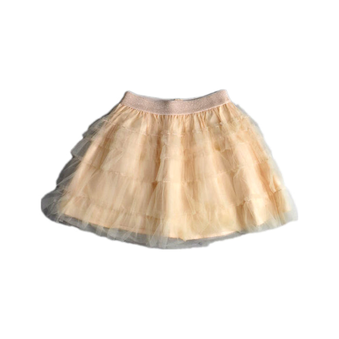 A Beige Tulle Skirts from Gingersnaps in size 6T for girl. (Front View)
