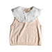 A Peach Sleeveless Tops from Gingersnaps in size 6T for girl. (Front View)