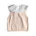 A Peach Sleeveless Tops from Gingersnaps in size 6T for girl. (Back View)