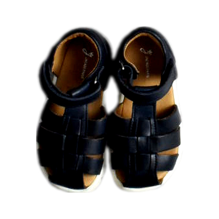 A Black Sandals from Jacadi in size 3T for girl. (Back View)