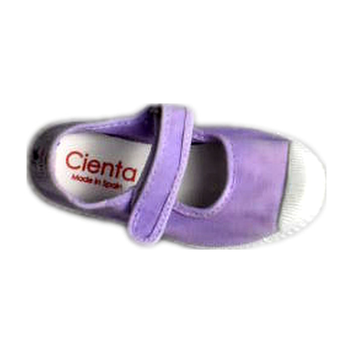 A Purple Flats from Cienta in size 3T for girl. (Front View)