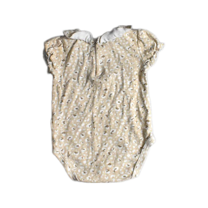 A Beige Short Sleeve Bodysuits from Rabbit + Bear in size 6-12M for girl. (Back View)