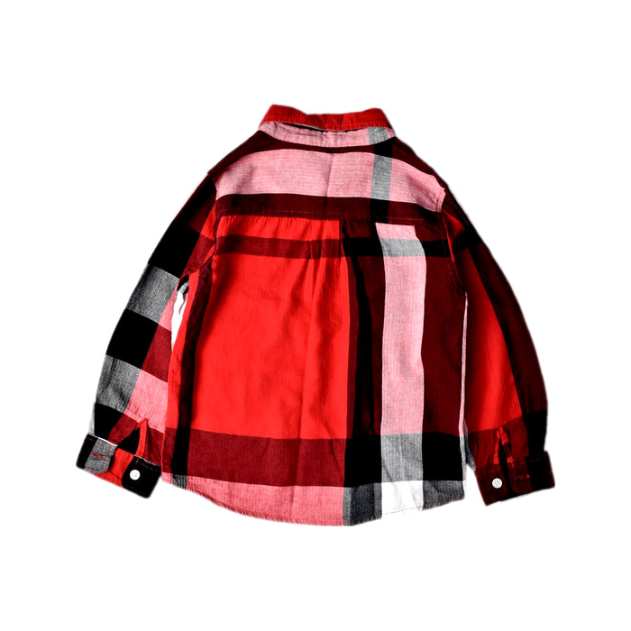 A Red Long Sleeve Shirts from Burberry in size XL for boy. (Back View)