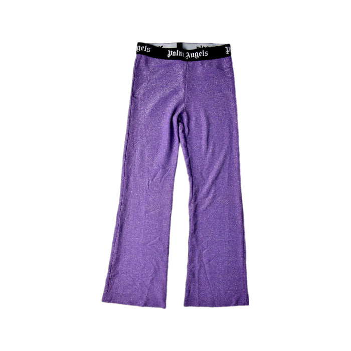 A Purple Casual Pants from Palm Angels in size 10Y for girl. (Front View)