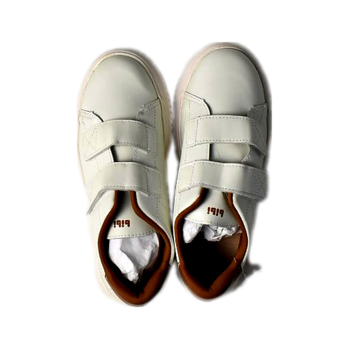A White Sneakers from Bibi in size 7Y for boy. (Back View)