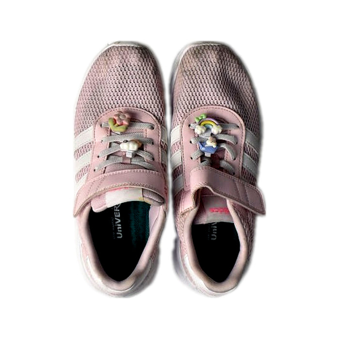 A Pink Sneakers from Adidas in size 12-18M for girl. (Back View)