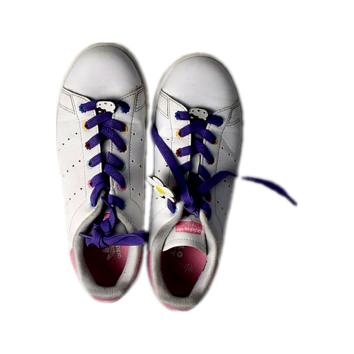 A White Sneakers from Adidas in size 12-18M for girl. (Back View)