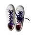 A White Sneakers from Adidas in size 12-18M for girl. (Back View)