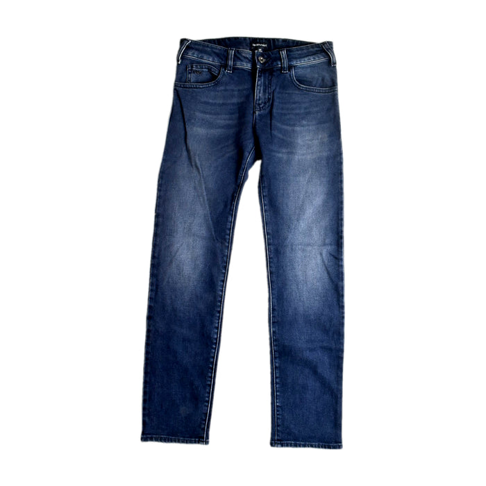 A Blue Jeans from Armani in size 12Y for boy. (Front View)