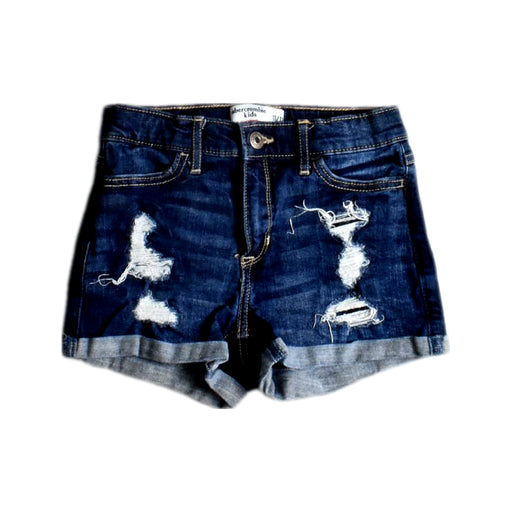 A Blue Shorts from Abercrombie  in size 12Y for girl. (Front View)