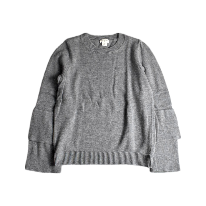 A Grey Knit Sweaters from Crewcuts in size 10Y for girl. (Front View)