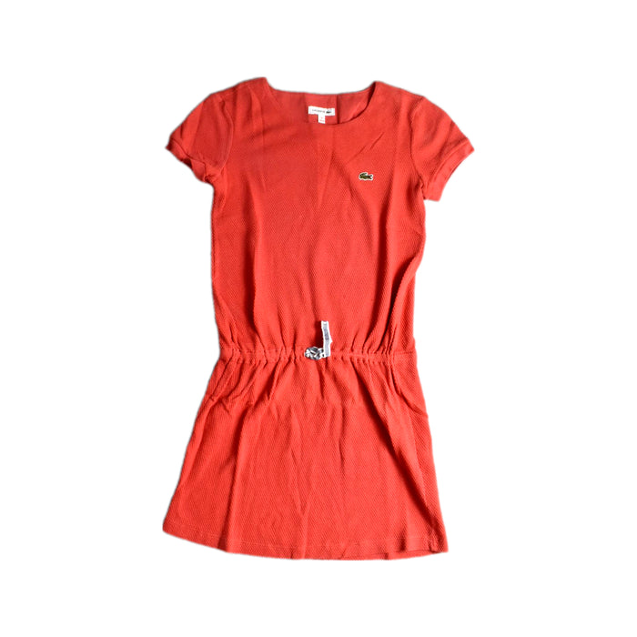 A Red Short Sleeve Dresses from Lacoste in size 10Y for girl. (Front View)