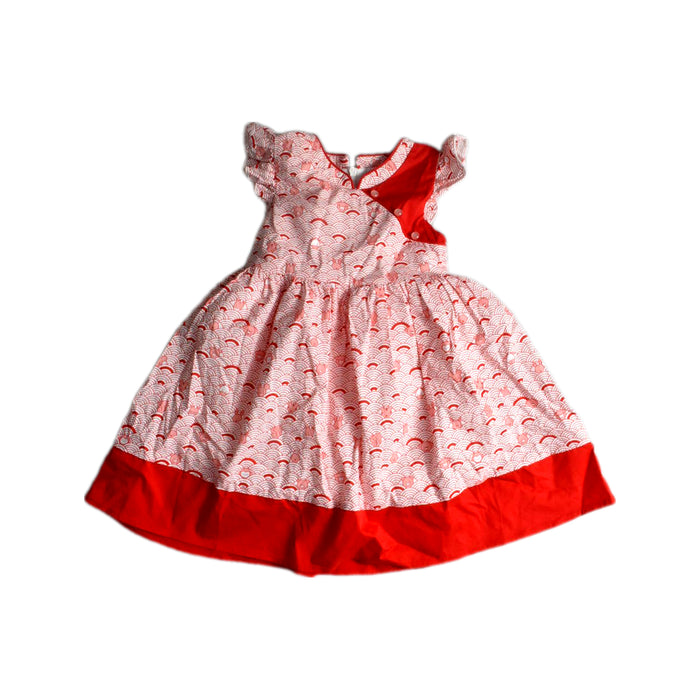A Red Sleeveless Dresses from Pink Heart in size 3T for girl. (Front View)