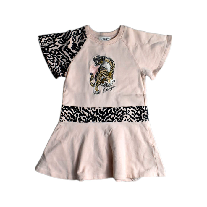 A Pink Short Sleeve Dresses from Kenzo in size 5T for girl. (Front View)