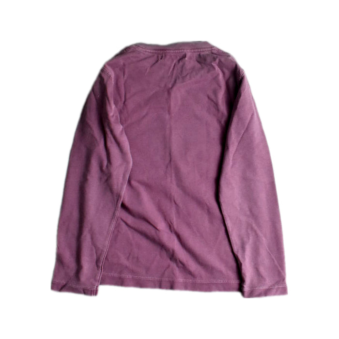 A Purple Long Sleeve T Shirts from Bonpoint in size 6T for girl. (Back View)