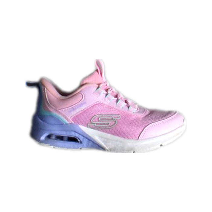 A Pink Sneakers from Skechers in size 4T for girl. (Front View)