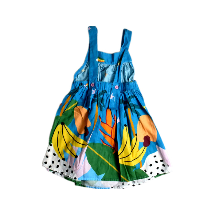 A Multicolour Sleeveless Dresses from Fábula in size 4T for girl. (Back View)