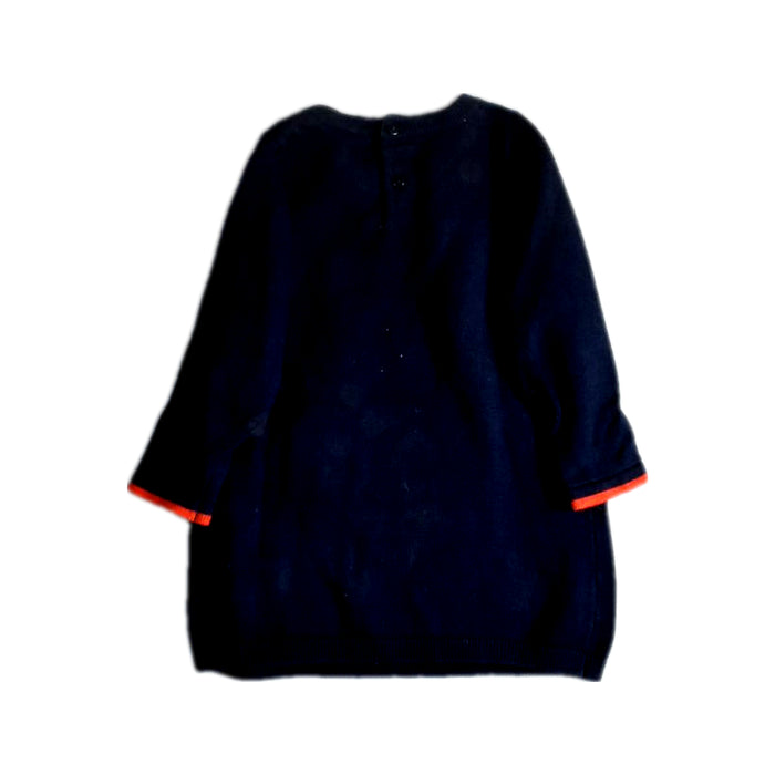 A Black Long Sleeve Dresses from Jacadi in size 12-18M for girl. (Back View)