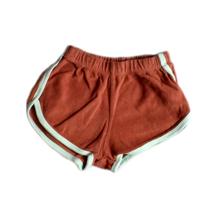 A Orange Shorts from Gingersnaps in size 4T for girl. (Front View)
