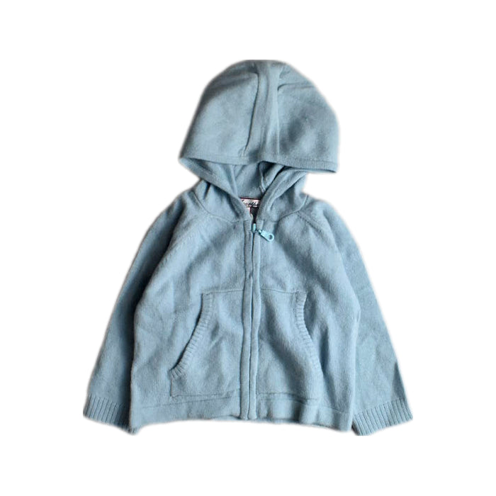 A Blue Hooded Sweatshirts from Acanthe in size 3-6M for boy. (Front View)