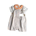 A White Short Sleeve Rompers from Château de Sable in size 3-6M for girl. (Front View)