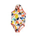 A Multicolour Swimsuits from Catimini in size 4T for girl. (Front View)
