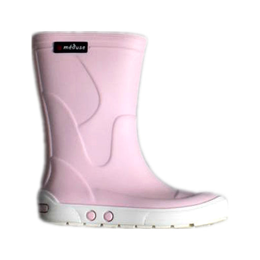 A Pink Rain Boots from Méduse in size 4T for girl. (Front View)