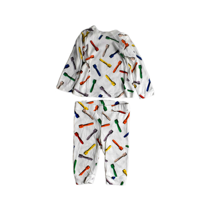 A White Pants Sets from Stella McCartney in size 6-12M for girl. (Front View)