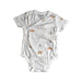 A White Short Sleeve Bodysuits from Kays + Kins in size 3-6M for girl. (Front View)