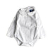 A White Long Sleeve Bodysuits from Thomas Brown in size 3-6M for boy. (Front View)