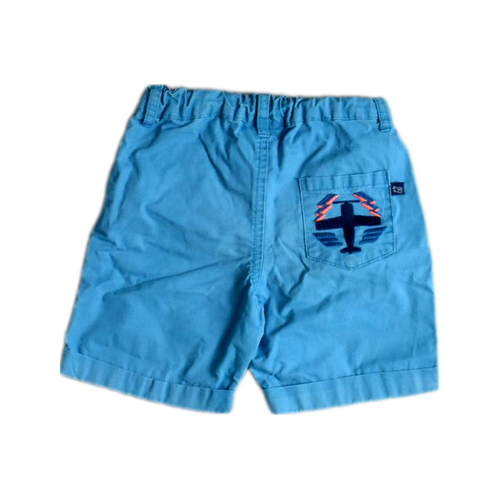 A Blue Shorts from La Compagnie des Petits in size 3T for boy. (Back View)
