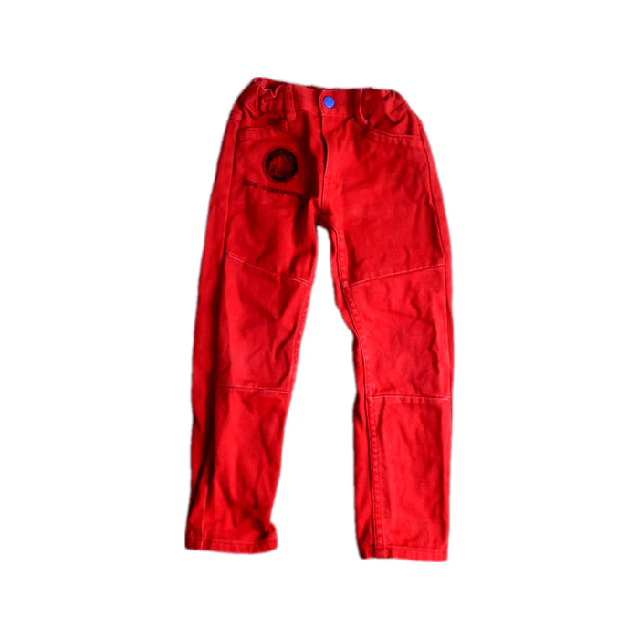 A Red Casual Pants from La Compagnie des Petits in size 4T for boy. (Front View)