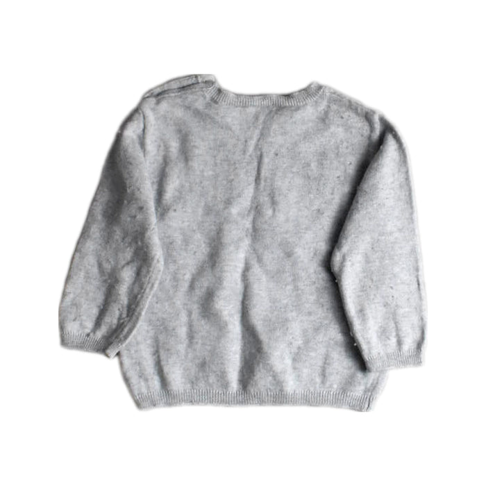 A Grey Knit Sweaters from Bout'Chou in size 2T for boy. (Back View)