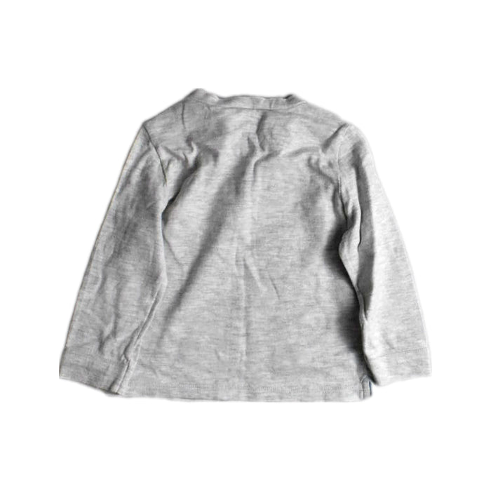 A Grey Long Sleeve T Shirts from Petit Bateau in size 12-18M for boy. (Back View)