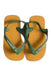 A Orange Flip Flops from Havaianas in size 3T for girl. (Back View)
