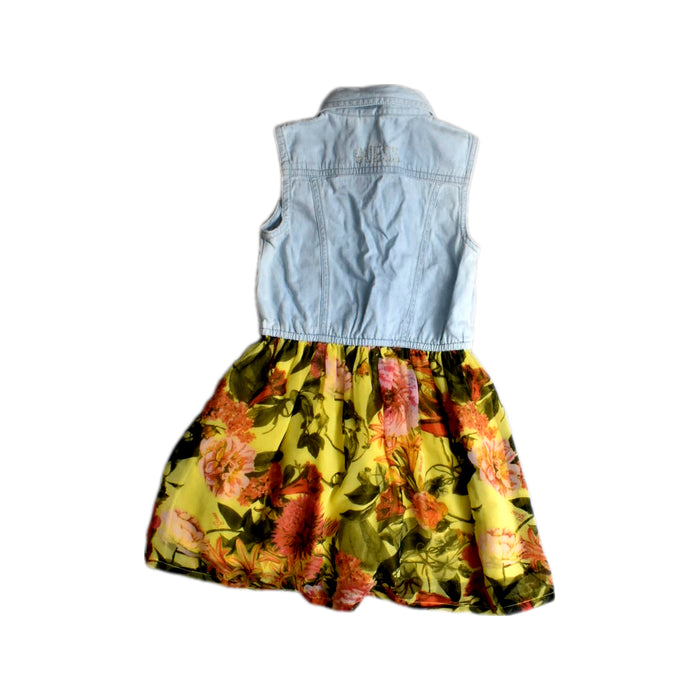 A Blue Sleeveless Dresses from Guess in size 3T for girl. (Back View)