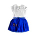 A White Short Sleeve Dresses from Monsoon in size 3T for girl. (Back View)