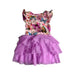 A Pink Sleeveless Dresses from Posh Peanut in size 3T for girl. (Back View)
