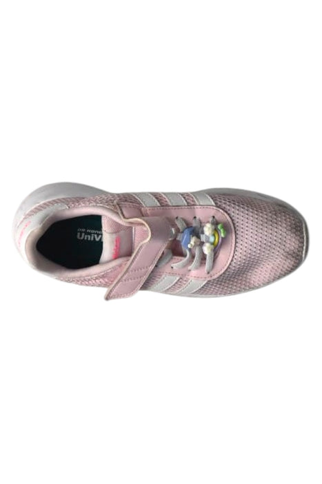 A Pink Sneakers from Adidas in size 12-18M for girl. (Front View)