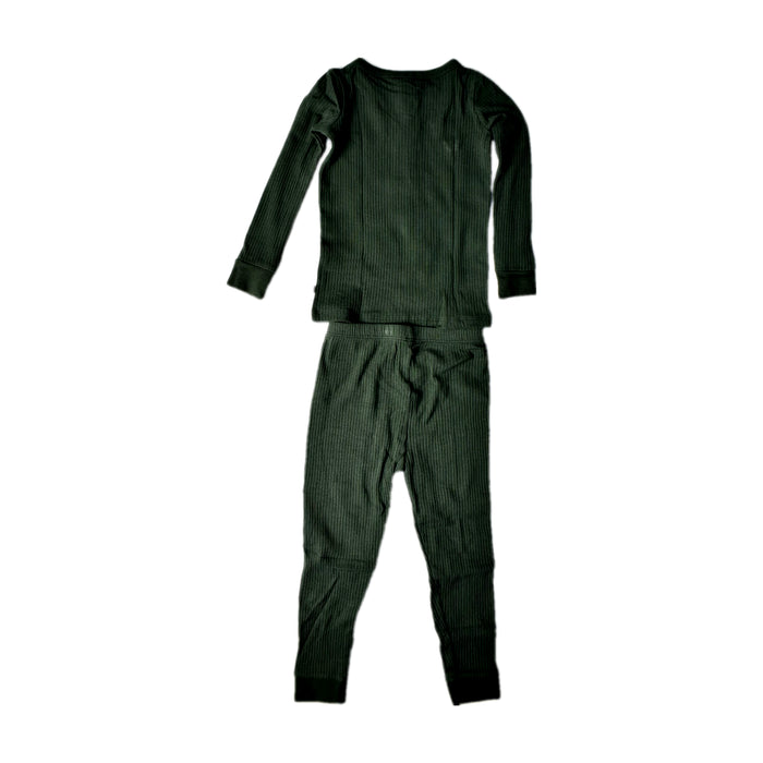 A Green Pyjama Sets from Mori in size 3T for boy. (Back View)